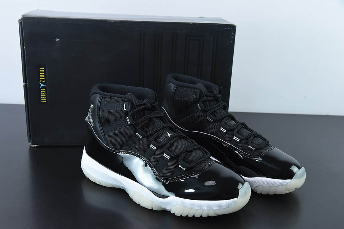 乔丹Air Jordan 11 AJ11 乔丹11代大魔王2.0黑银高帮篮球鞋纯原版本 货号：378037-011