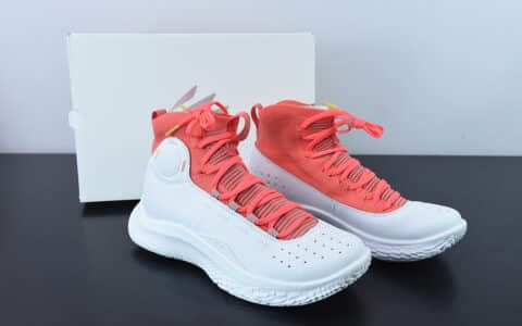 安德玛库里Under Armour Curry 4 FLOTRO 库里四代白橘高帮篮球鞋纯原版本 货号：3024861-100