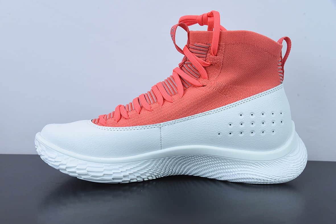 安德玛库里Under Armour Curry 4 FLOTRO 库里四代白橘高帮篮球鞋纯原版本 货号：3024861-100