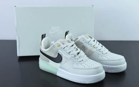 耐克Nike Air Force 1 Low 灰绿双勾解构空军一号低帮运动休闲百搭板鞋纯原版本 货号：DM0573-001