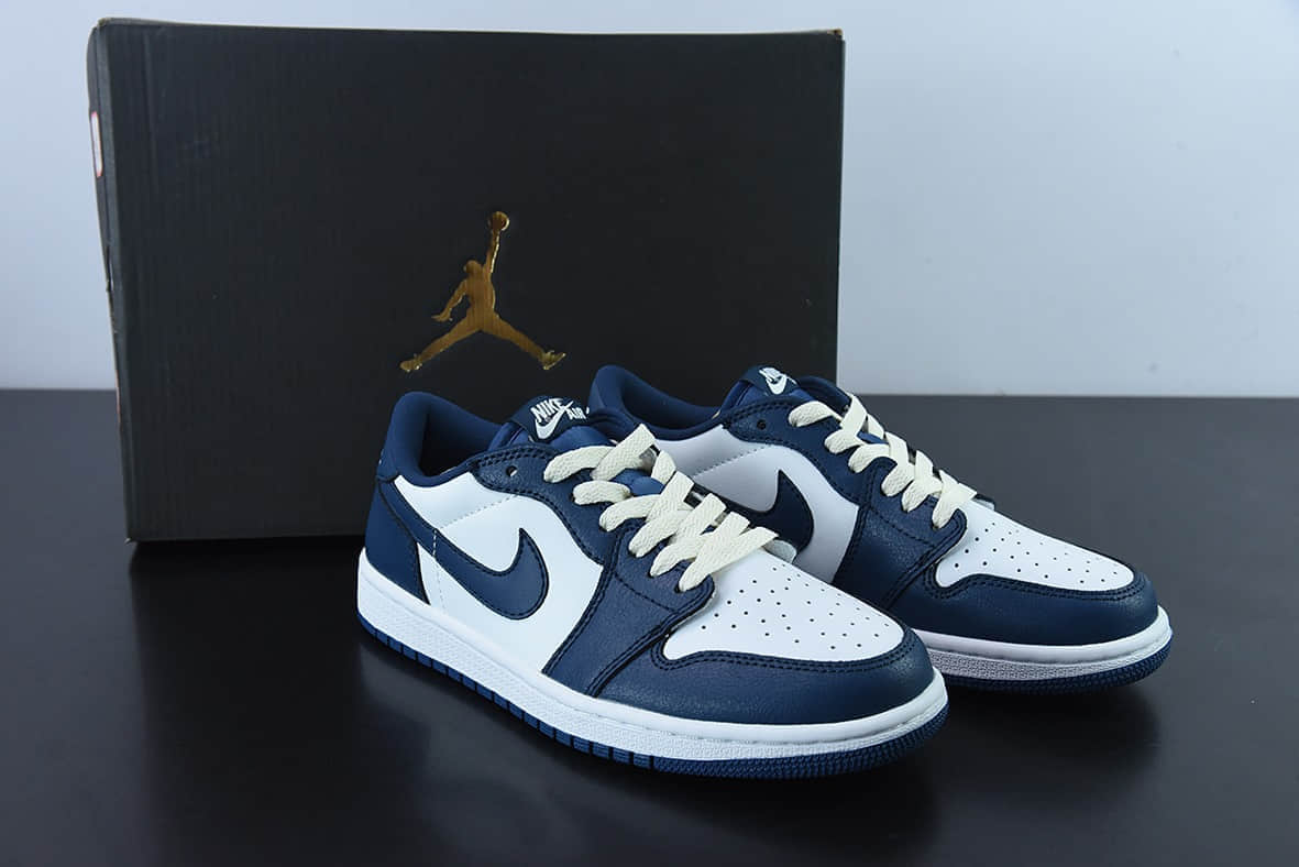 乔丹Air Jordan 1 Low AJ1 乔1白蓝低帮休闲板鞋纯原版本 货号：CZ0790-065