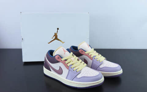 乔丹Air Jordan 1 LowEaster乔1 AJ1粉紫彩蛋复活节低帮休闲板鞋纯原版本 货号：DZ2768-651