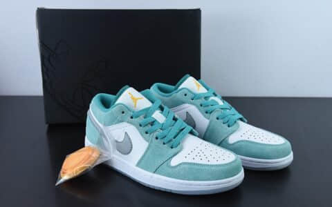 乔丹Air Jordan 1 LowNew EmeraldAJ1乔丹一代蒂芙尼绿白低帮经典复古文化休闲运动篮球鞋纯原版本 货号：DN3705-301