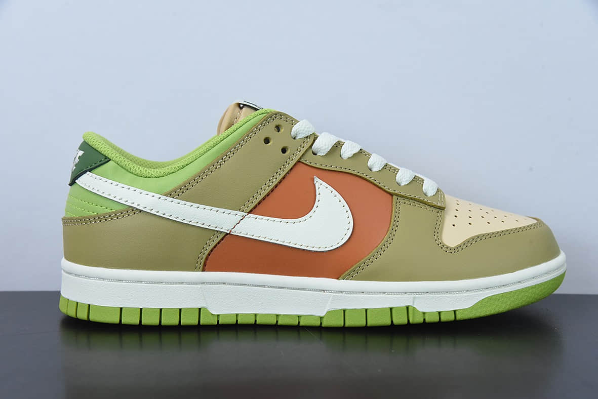 耐克Nike SB Dunk Low 彩色拼接大麦黄 SB低帮运动休闲板鞋纯原版本 货号：DV9108-711