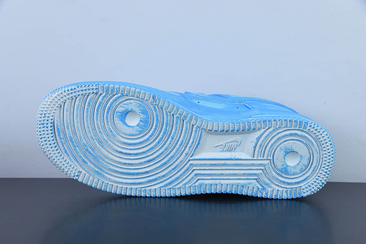 耐克Nike Air Force 1 Low 浸染酒精蓝链条刮刮乐空军一号低帮休闲板鞋纯原版本 货号：DD8959-100