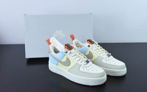 耐克Nike Air Force 1 Low 奶白蓝红拼接空军一号低帮运动休闲百搭板鞋纯原版本 货号：DX6042-111