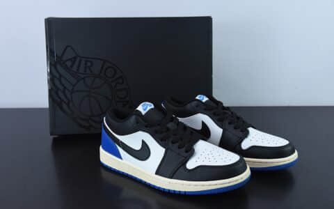 乔丹Air Jordan 1 Low AJ1 乔1黑蓝鬼脸低帮休闲板鞋纯原版本 货号： DM7078-110