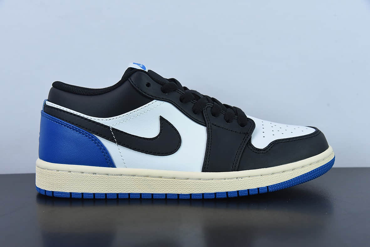 乔丹Air Jordan 1 Low AJ1 乔1黑蓝鬼脸低帮休闲板鞋纯原版本 货号： DM7078-110