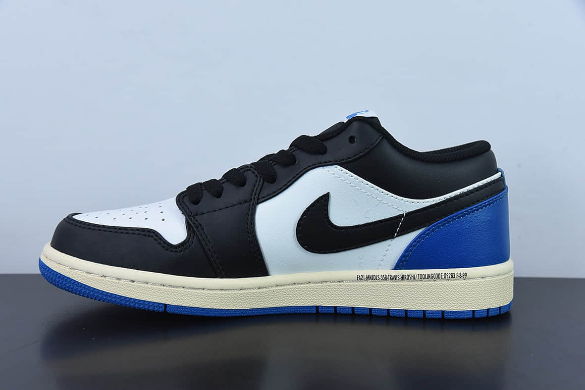 乔丹Air Jordan 1 Low AJ1 乔1黑蓝鬼脸低帮休闲板鞋纯原版本 货号： DM7078-110