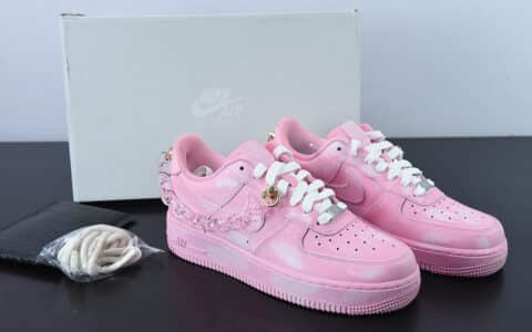 耐克Nike Air Force 1 Low 07 浸染酒精粉色水晶链条刮刮乐空军一号低帮休闲板鞋纯原版本 货号：DD8959-100