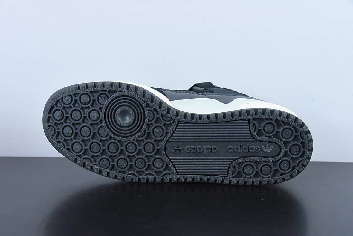 阿迪达斯Adidas Originals Forum 84 Low 罗马系列牛仔炭黑灰橙魔术贴低帮复古系带百搭休闲运动板鞋纯原版本 货号：HQ6335