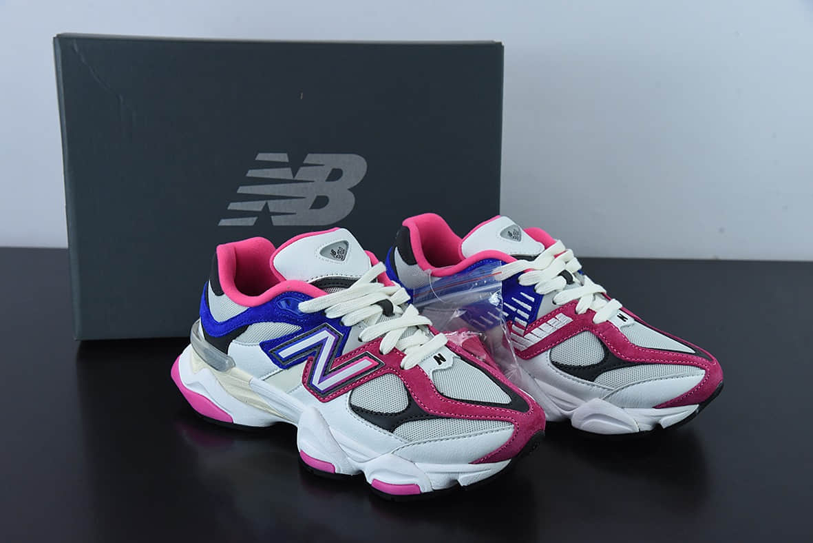 新百伦New Balance Joe Freshgoods x New Balance NB9060 联名款白黑电动蓝亮粉复古休闲运动慢跑鞋纯原版本 货号：U9060NB9