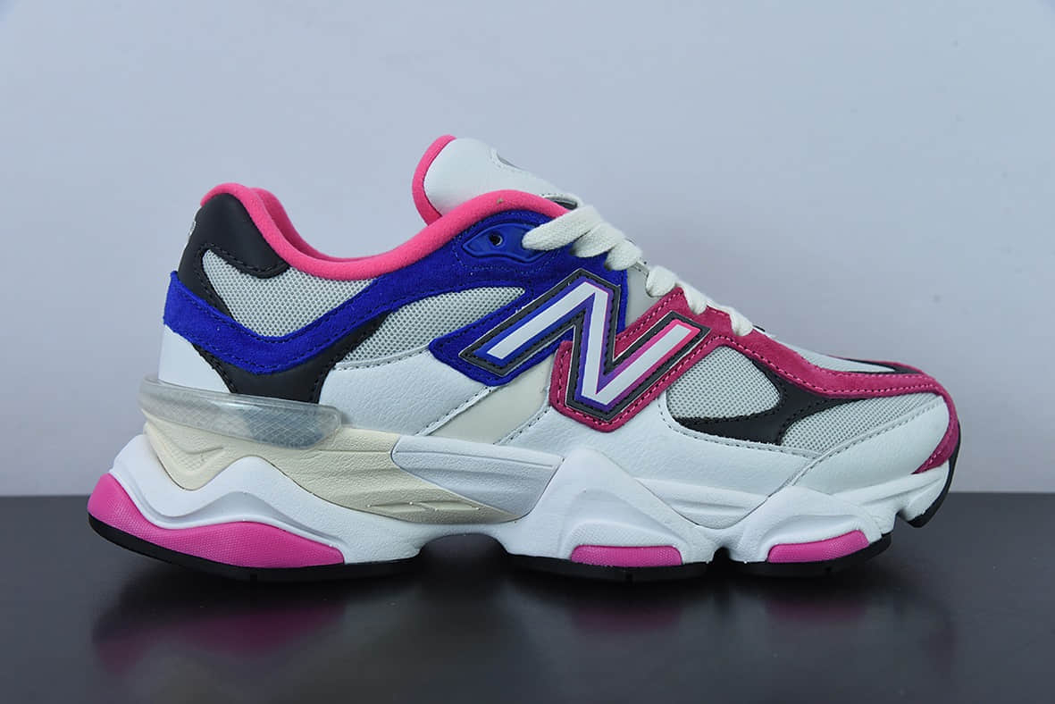 新百伦New Balance Joe Freshgoods x New Balance NB9060 联名款白黑电动蓝亮粉复古休闲运动慢跑鞋纯原版本 货号：U9060NB9