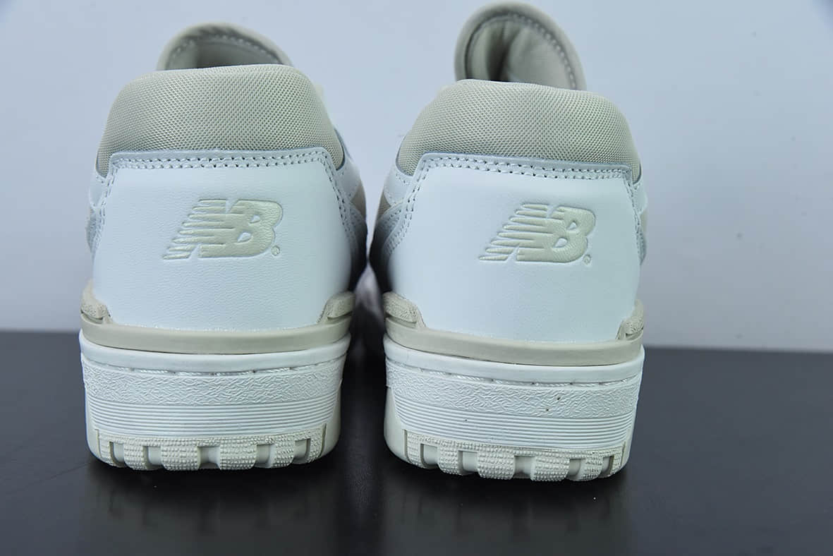 新百伦New Balance BB550系列皮革白乳白黄新平衡皮面中性休闲跑鞋纯原版本 货号：BBW550WS