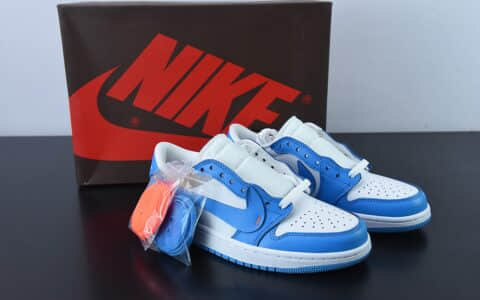 乔丹Air Jordan 1 LOW OG OW联名白蓝低帮板鞋纯原版本 货号：CZ0790-148