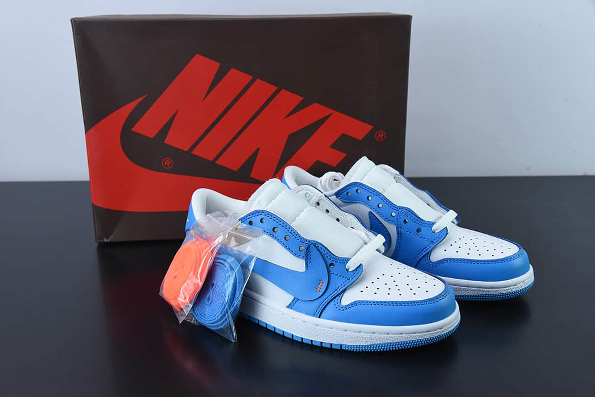 乔丹Air Jordan 1 LOW OG OW联名白蓝低帮板鞋纯原版本 货号：CZ0790-148