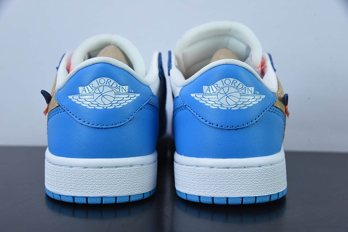 乔丹Air Jordan 1 LOW OG OW联名白蓝低帮板鞋纯原版本 货号：CZ0790-148