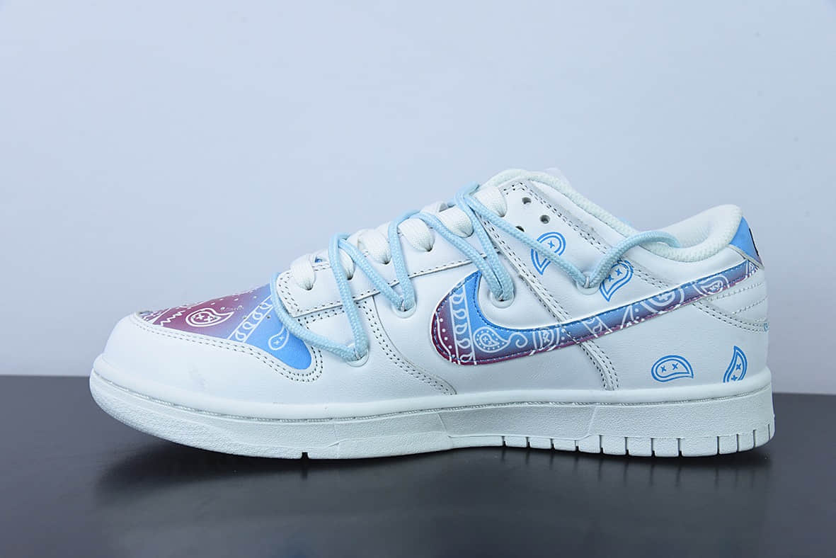 耐克Nike Dunk Low Retro 白蓝腰果花 SB扣碎篮板时尚休闲板鞋纯原版本 货号：DD1503-109