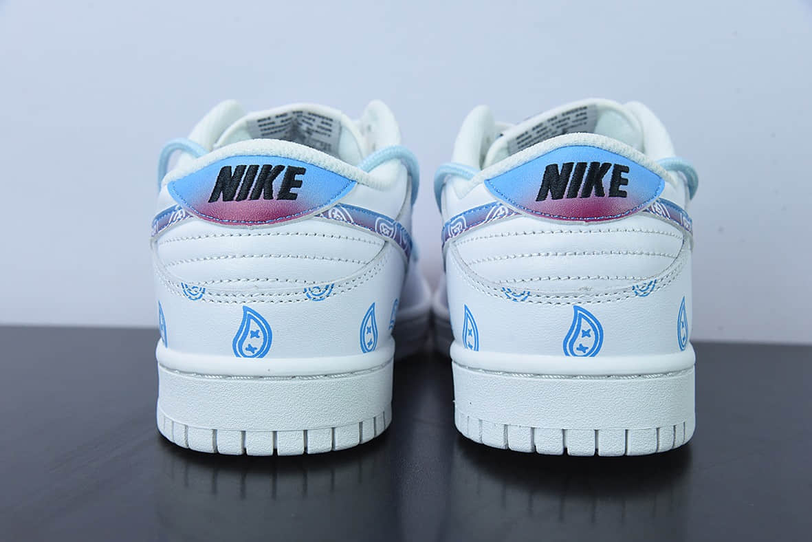 耐克Nike Dunk Low Retro 白蓝腰果花 SB扣碎篮板时尚休闲板鞋纯原版本 货号：DD1503-109