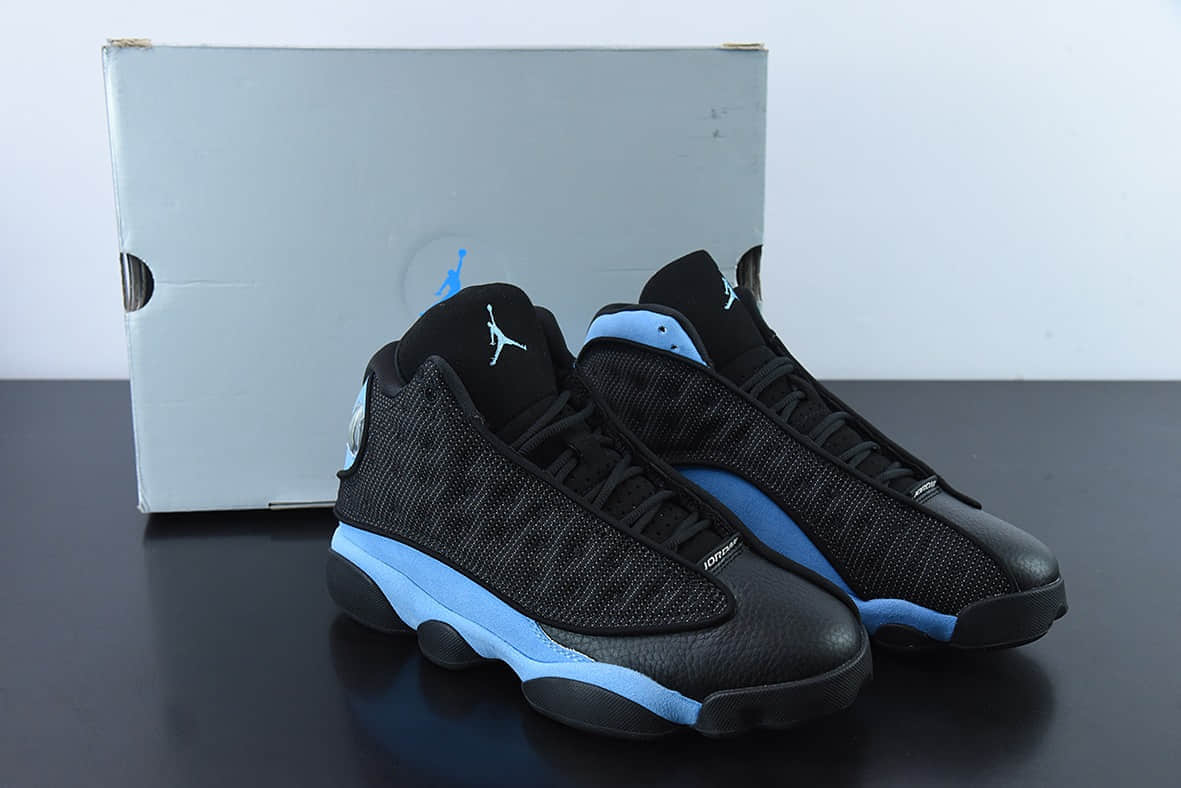 乔丹Air Jordan 13 XIIIBlackUniversity BlueAJ13“黑北卡蓝3M反光篮球鞋纯原版本 货号：DJ5982-041