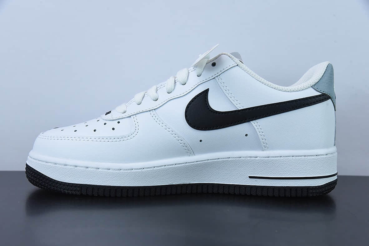 耐克Nike Air Force 1 AF1 白黑灰尾刺绣空军一号低帮休闲板鞋纯原版本 货号：CT5531-100