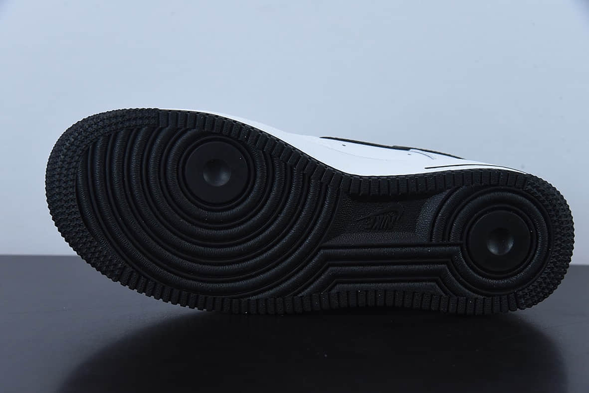 耐克Nike Air Force 1 AF1 白黑灰尾刺绣空军一号低帮休闲板鞋纯原版本 货号：CT5531-100