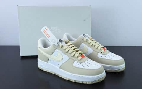 耐克Nike Air Force 1'07 Low 帆布青黄小勾空军一号低帮休闲板鞋纯原版本 货号：DZ2771-211