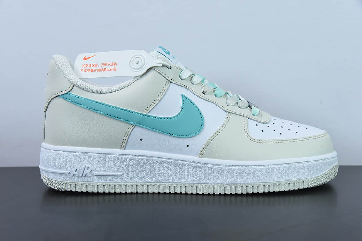 耐克Nike Air Force 1 '07 Low 奶白绿空军一号低帮运动休闲板鞋纯原版本 货号：LZ6699-555