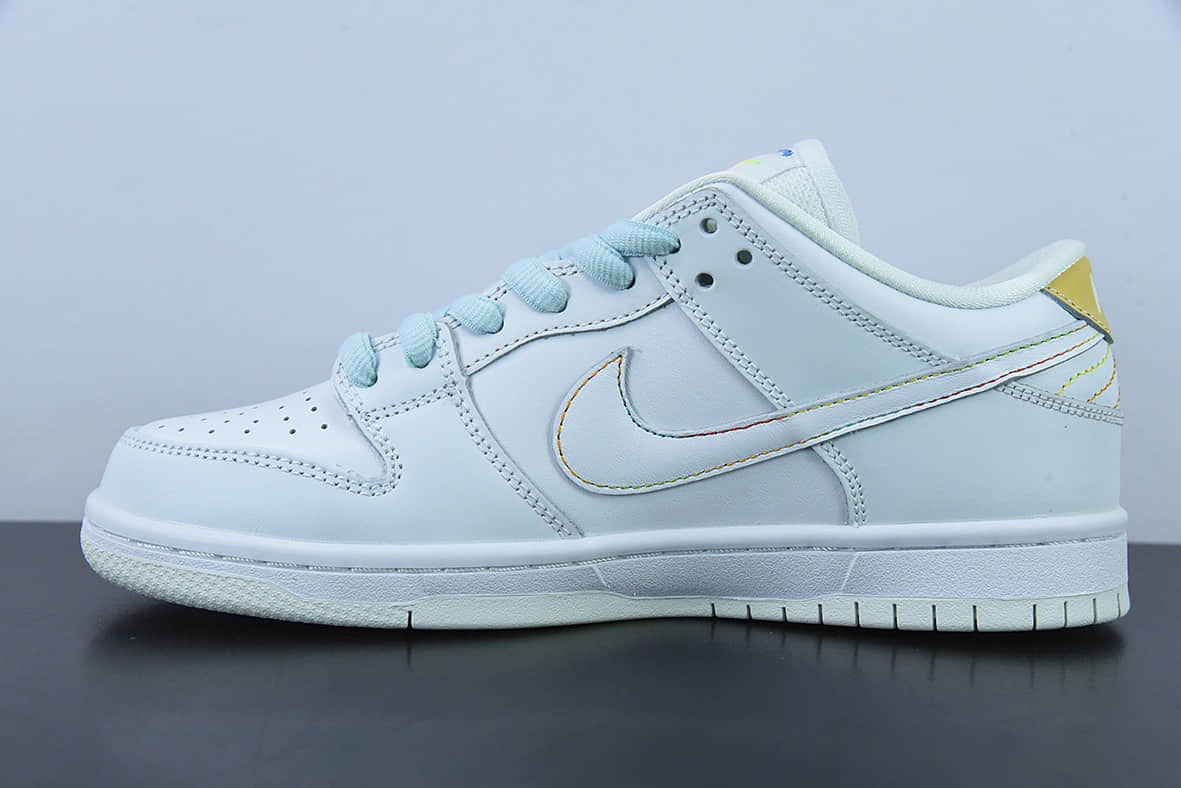 耐克Nike SB Dunk LowBe True白色彩虹光感变色扣篮系列低帮休闲运动滑板板鞋纯原版本 货号：DR4876-100
