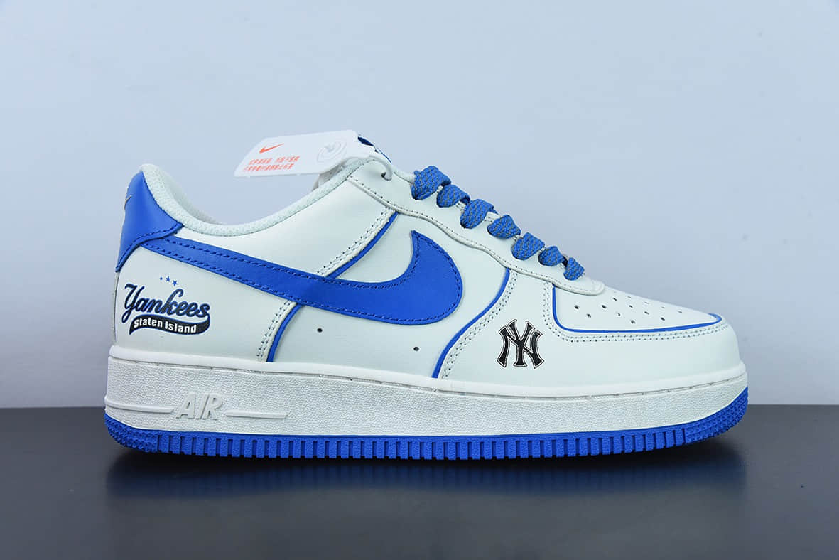 耐克Nike MLB x Air Force 1 ’07 北卡蓝NY联名空军一号低帮百搭休闲运动板鞋纯原版本 货号：BS8806-522