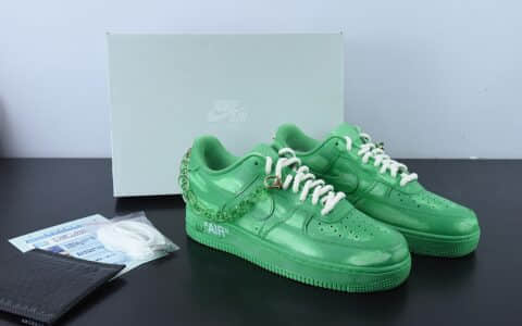 耐克Nike Air Force 1浸染酒精绿链条空军一号低帮休闲板鞋纯原版本 货号：CW2288-111