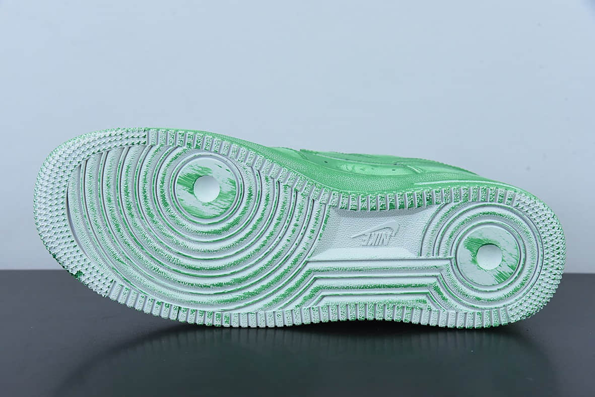 耐克Nike Air Force 1浸染酒精绿链条空军一号低帮休闲板鞋纯原版本 货号：CW2288-111