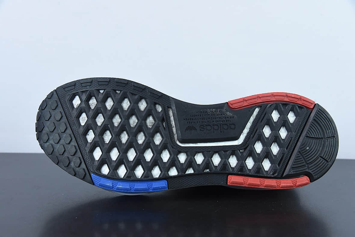 阿迪达斯Adidas NMD_V3 BoostOG White飞织系列黑红蓝低帮爆米花缓震百搭休闲运动跑步鞋纯原版本 货号：GX3378