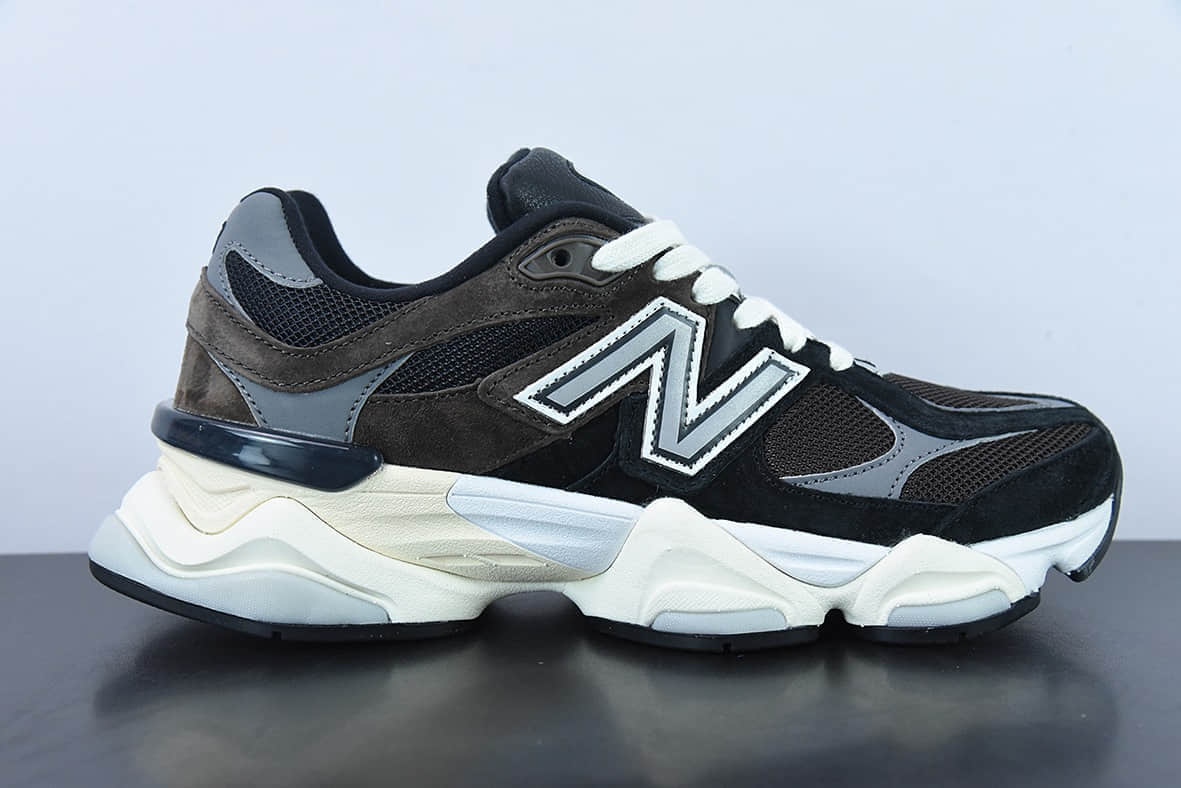 新百伦New Balance Joe Freshgoods x New Balance NB9060联名款黑灰深棕复古休闲运动慢跑鞋纯原版本 货号：U9060BRN