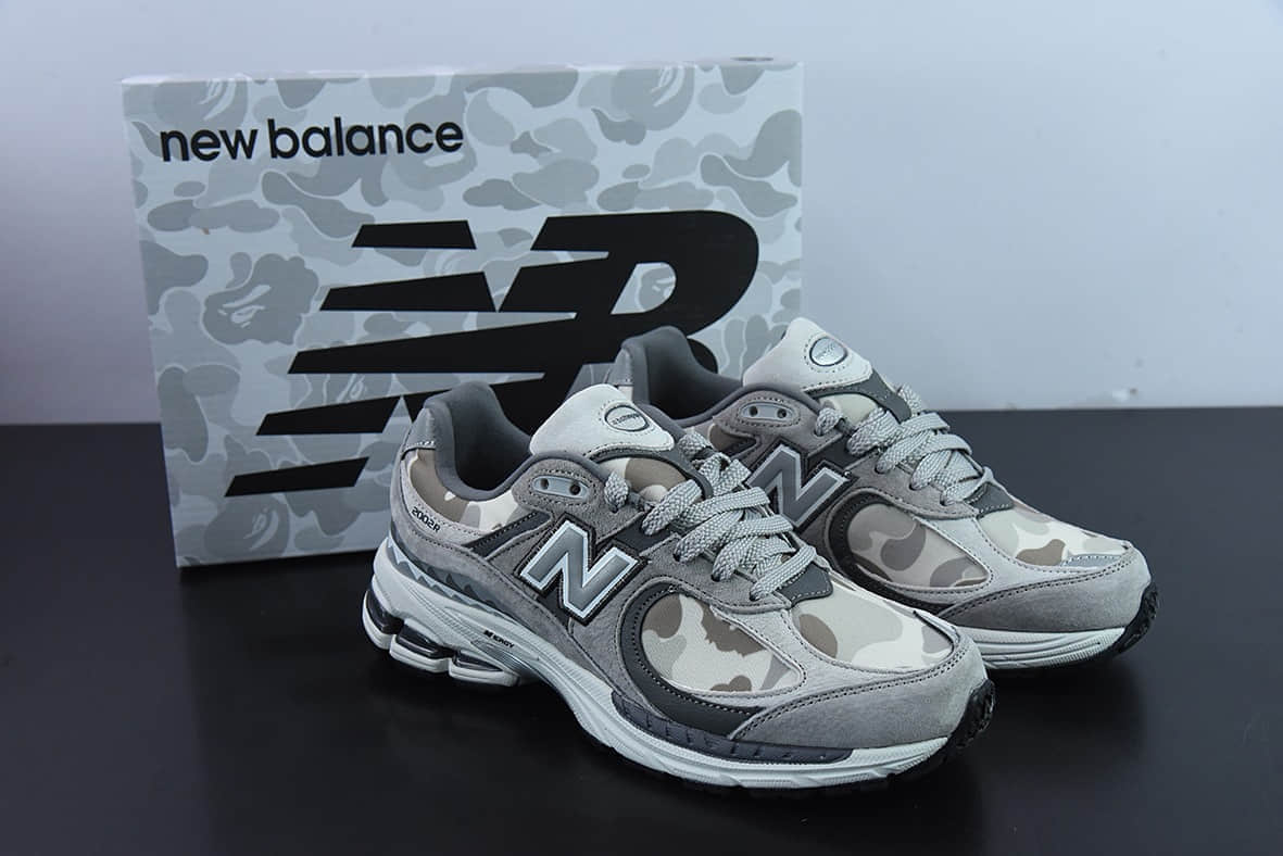 新百伦New Balance ML2002 系列迷彩灰复古老爹风男女休闲鞋情侣百搭慢跑鞋纯原版本 货号：M2002RBG