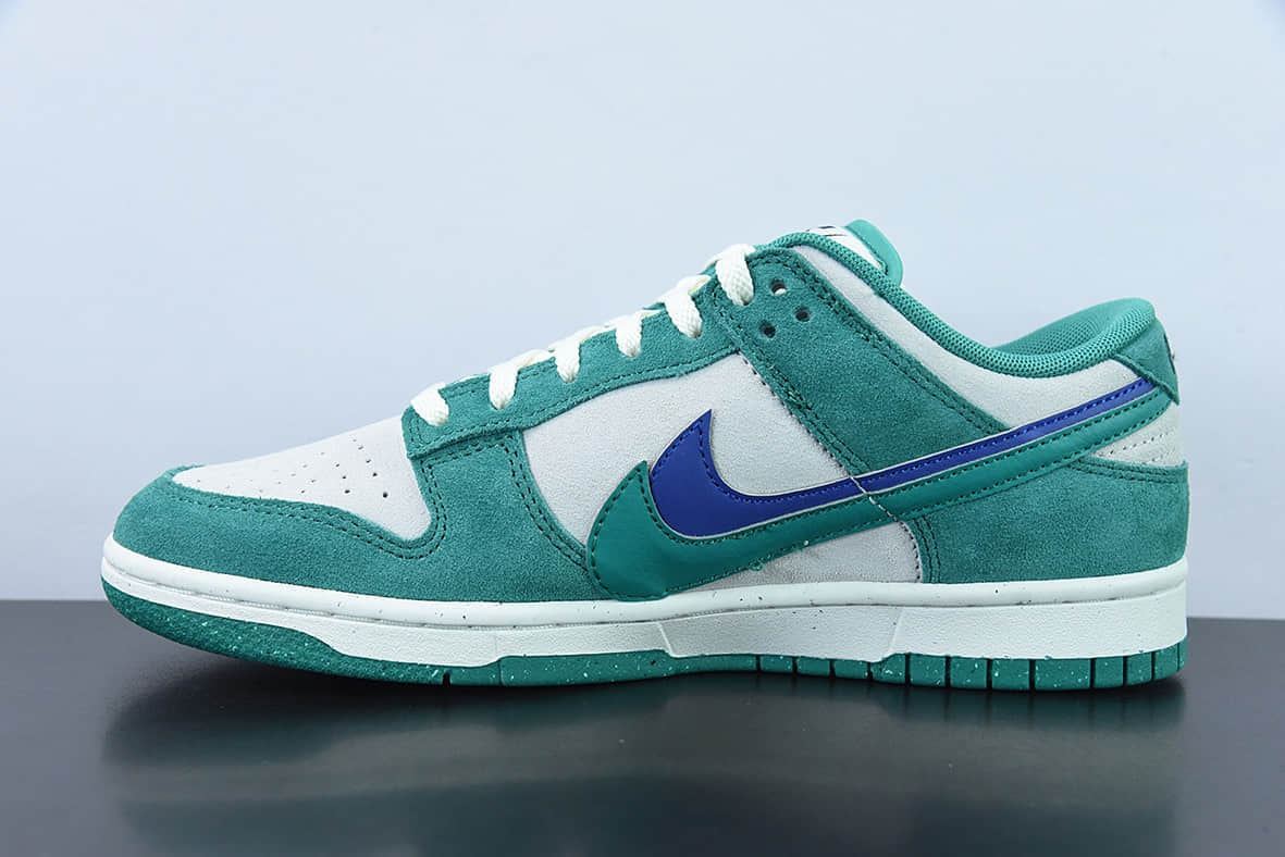 耐克Nike SB Dunk Low SE 85 Green Blue麂皮帆白绿蓝双钩扣篮系列低帮休闲运动滑板板鞋纯原版本 货号：DO9457-101