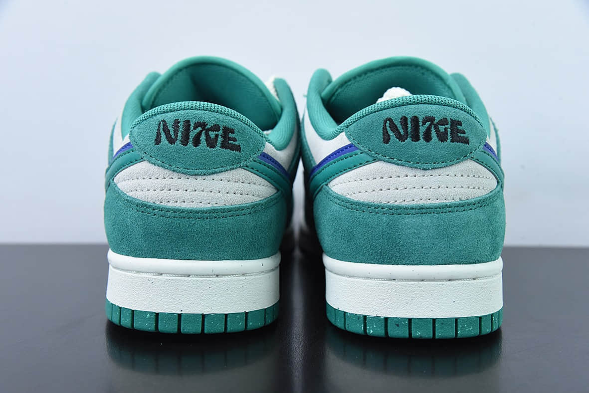 耐克Nike SB Dunk Low SE 85 Green Blue麂皮帆白绿蓝双钩扣篮系列低帮休闲运动滑板板鞋纯原版本 货号：DO9457-101