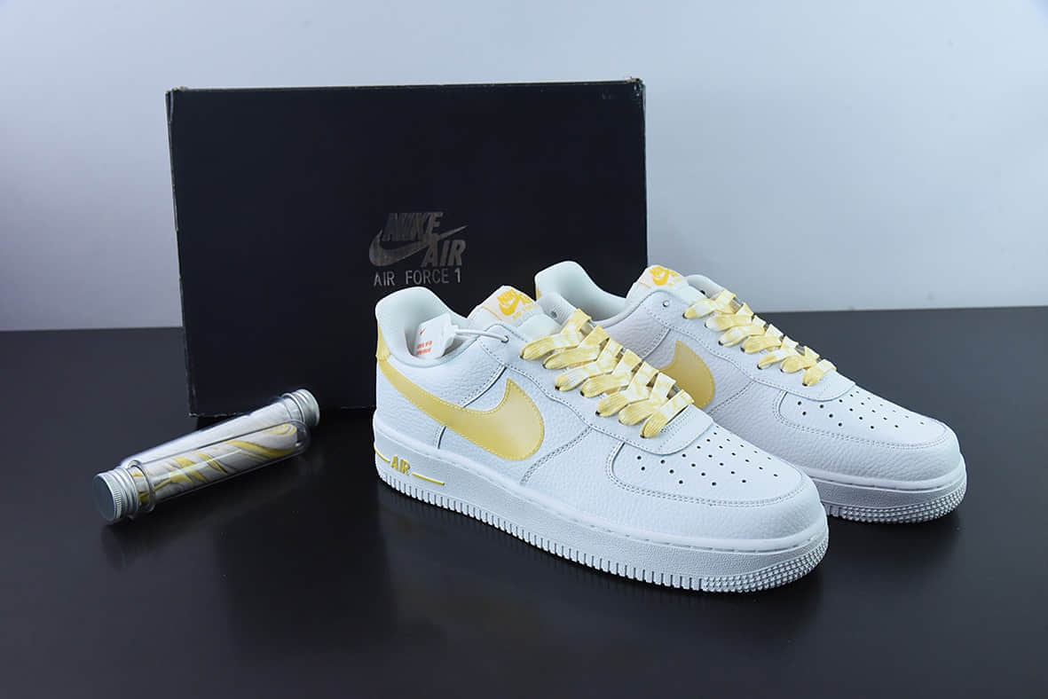 耐克Nike Air Force 1'07 Low 白黄低帮空军一号经典百搭休闲板鞋纯原版本 货号：DV3505-101