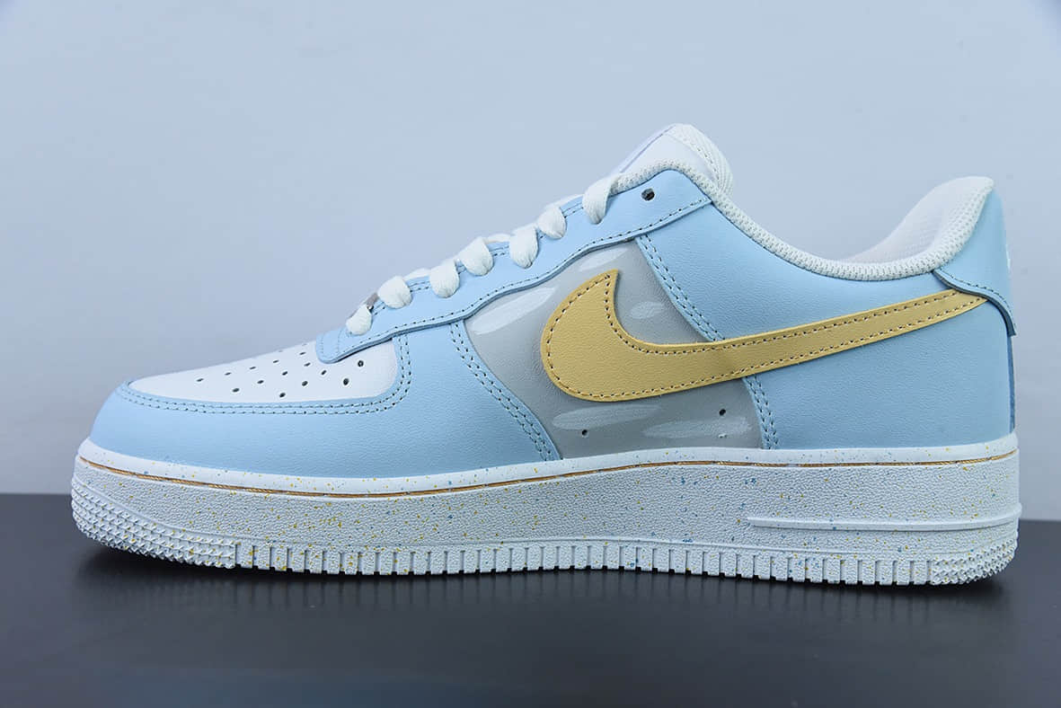 耐克Nike Air Force 1 07 LV8 创意绘画白蓝涂鸦空军一号经典低帮百搭休闲运动板鞋纯原版本 货号：CW2288-111