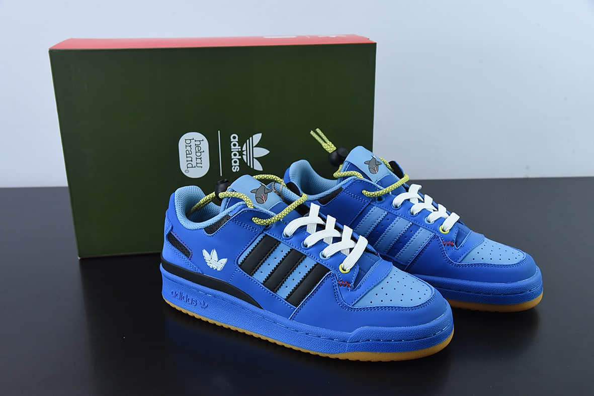 阿迪达斯Adidas Forum 84 Low OG 蓝黑鲨鱼飞机低帮百搭潮流休闲运动板鞋纯原版本 货号：GZ4403