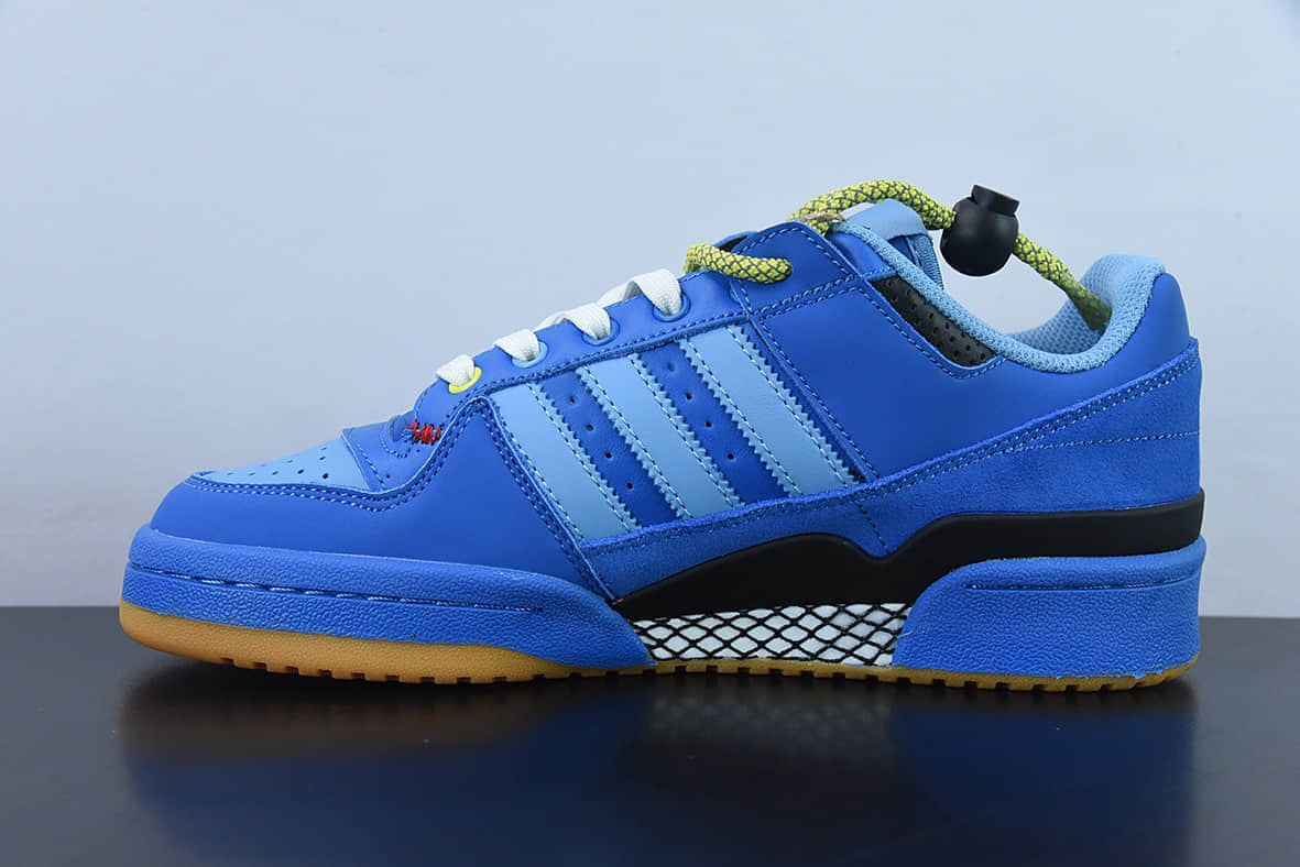 阿迪达斯Adidas Forum 84 Low OG 蓝黑鲨鱼飞机低帮百搭潮流休闲运动板鞋纯原版本 货号：GZ4403