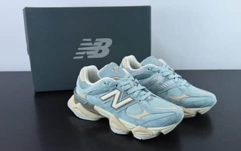 新百伦New Balance 9060Pastel Turquoies系列崧蓝绿松石米棕复古百搭老爹风休闲运动跑步鞋纯原版本 货号：U9060FNB