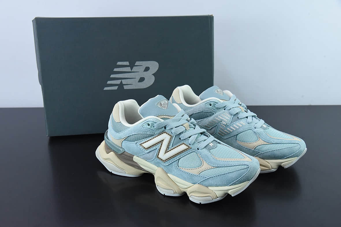 新百伦New Balance 9060Pastel Turquoies系列崧蓝绿松石米棕复古百搭老爹风休闲运动跑步鞋纯原版本 货号：U9060FNB