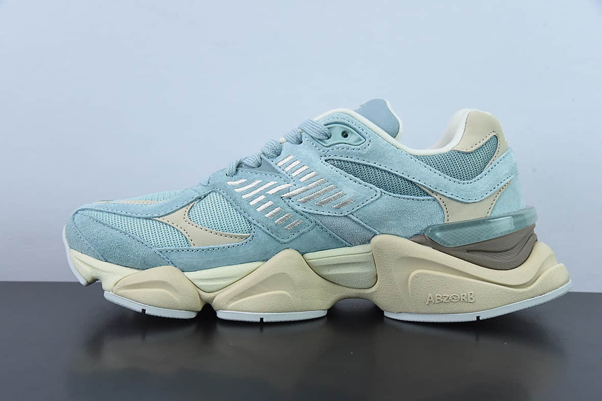 新百伦New Balance 9060Pastel Turquoies系列崧蓝绿松石米棕复古百搭老爹风休闲运动跑步鞋纯原版本 货号：U9060FNB