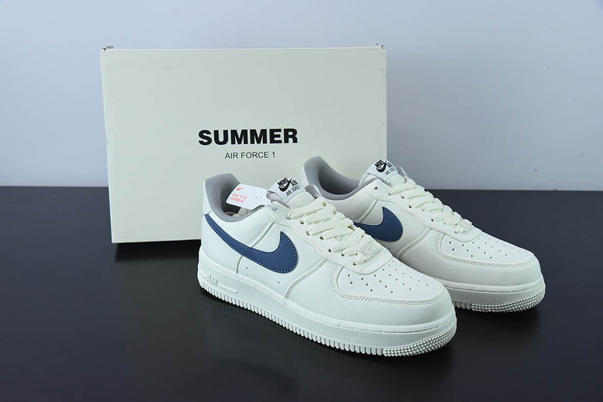 耐克Nike Air Force 1 海蓝色空军一号低帮休闲板鞋纯原版本 货号：DG2296-009