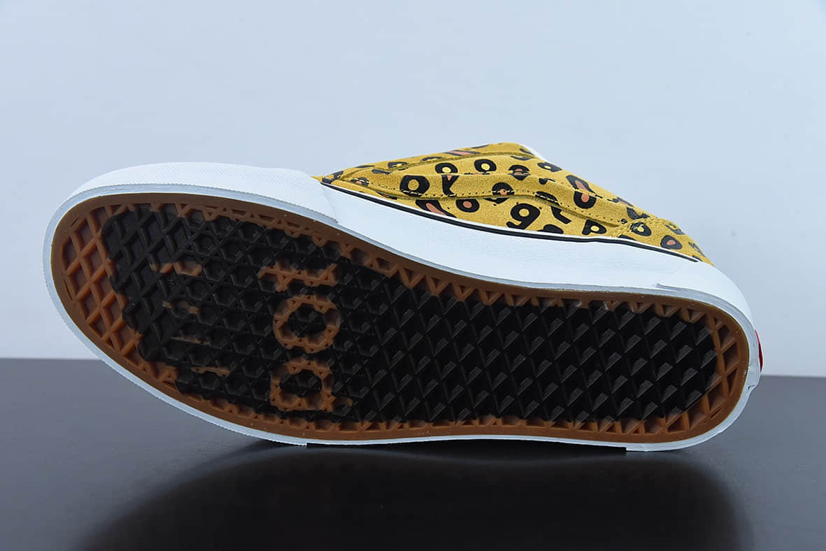 万斯Vans Imran Potato x Vans Vault Knu-Skool VR3 LXLeopard Print坎普尔·茱利安系列肥胖版黄豹纹大LOGO宽鞋带低帮复古硫化休闲运动板鞋纯原版本 货号：VN0A7Q5JB3G