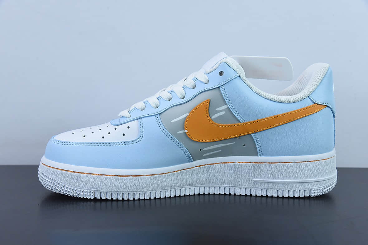 耐克Nike Air Force 1 ’07 白蓝二次元涂鸦空军一号低帮百搭休闲运动板鞋纯原版本 货号：CW2288-669