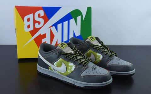 耐克Nike HUF x Nk SB Dunk Low NYC 联名款灰绿SB低帮运动休闲板鞋纯原版本 货号：FD8775-002