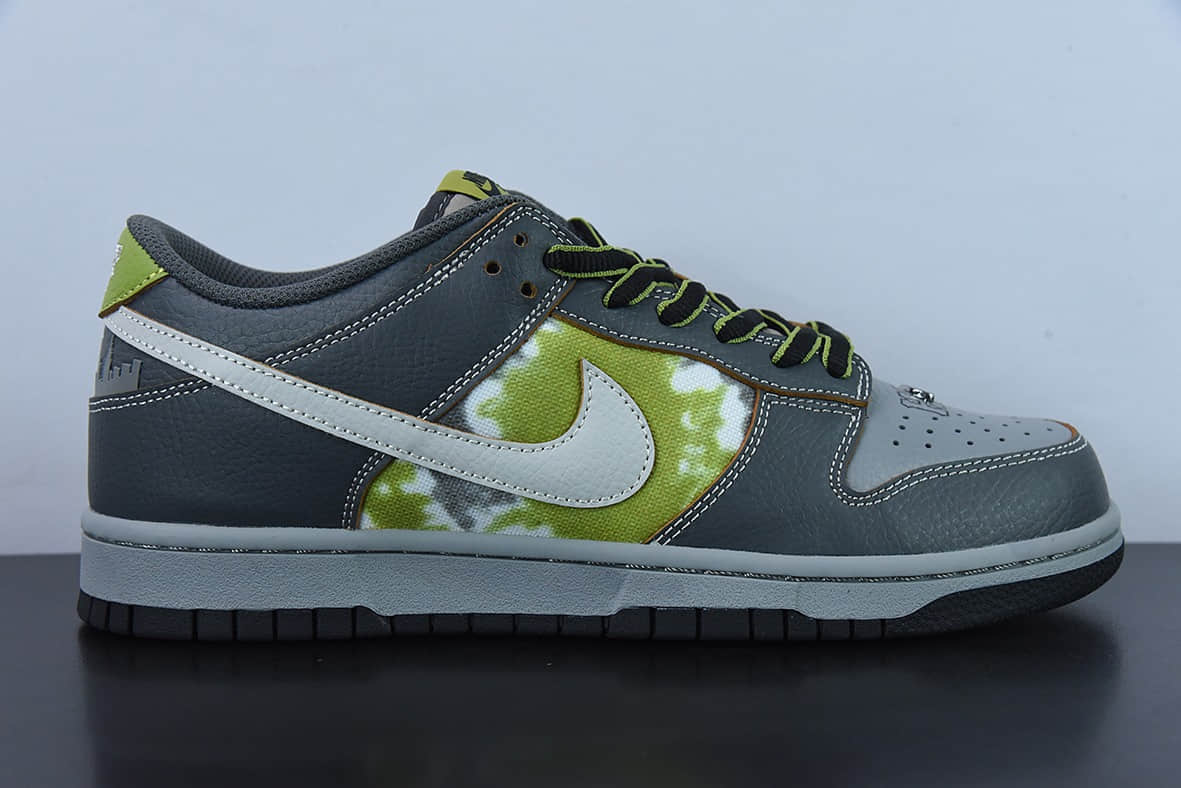 耐克Nike HUF x Nk SB Dunk Low NYC 联名款灰绿SB低帮运动休闲板鞋纯原版本 货号：FD8775-002
