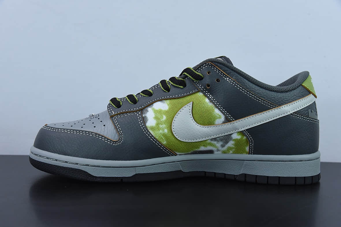 耐克Nike HUF x Nk SB Dunk Low NYC 联名款灰绿SB低帮运动休闲板鞋纯原版本 货号：FD8775-002
